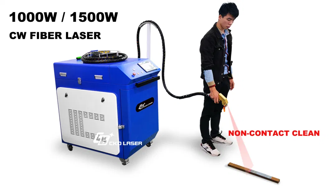 1000W 1500W Small Head Paint Rust Removal Laser Cleaning Machine for Metal Oil Steel Painting Car Parts Clean Wash Washing